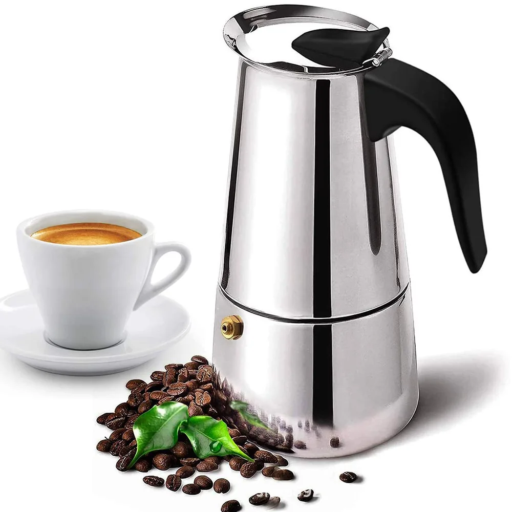 Moka Pot Stove - 프리미엄 스테인레스 스틸 모카 커피 메이커