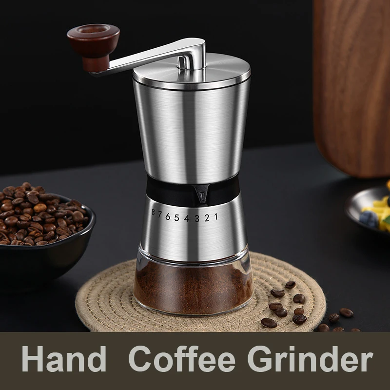 8단계 조절 가능한 수동 커피 그라인더, 세라믹 버링이 - Burr Hand Grinder 리뷰 및 가격